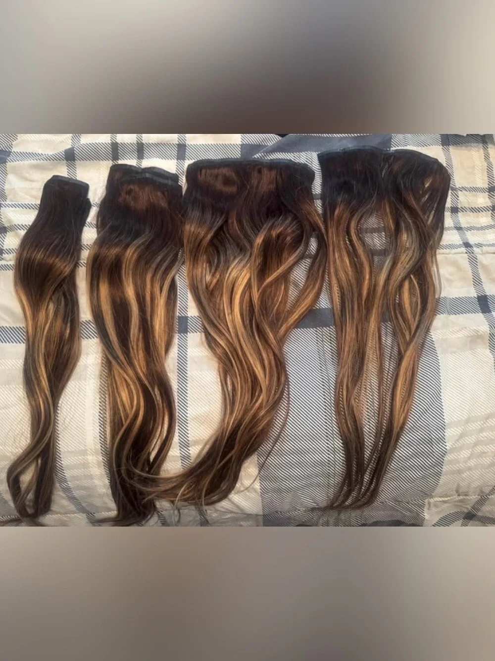 NEVER WORN Irresistible Me invisible clip-in hair extensions ash brown balayage